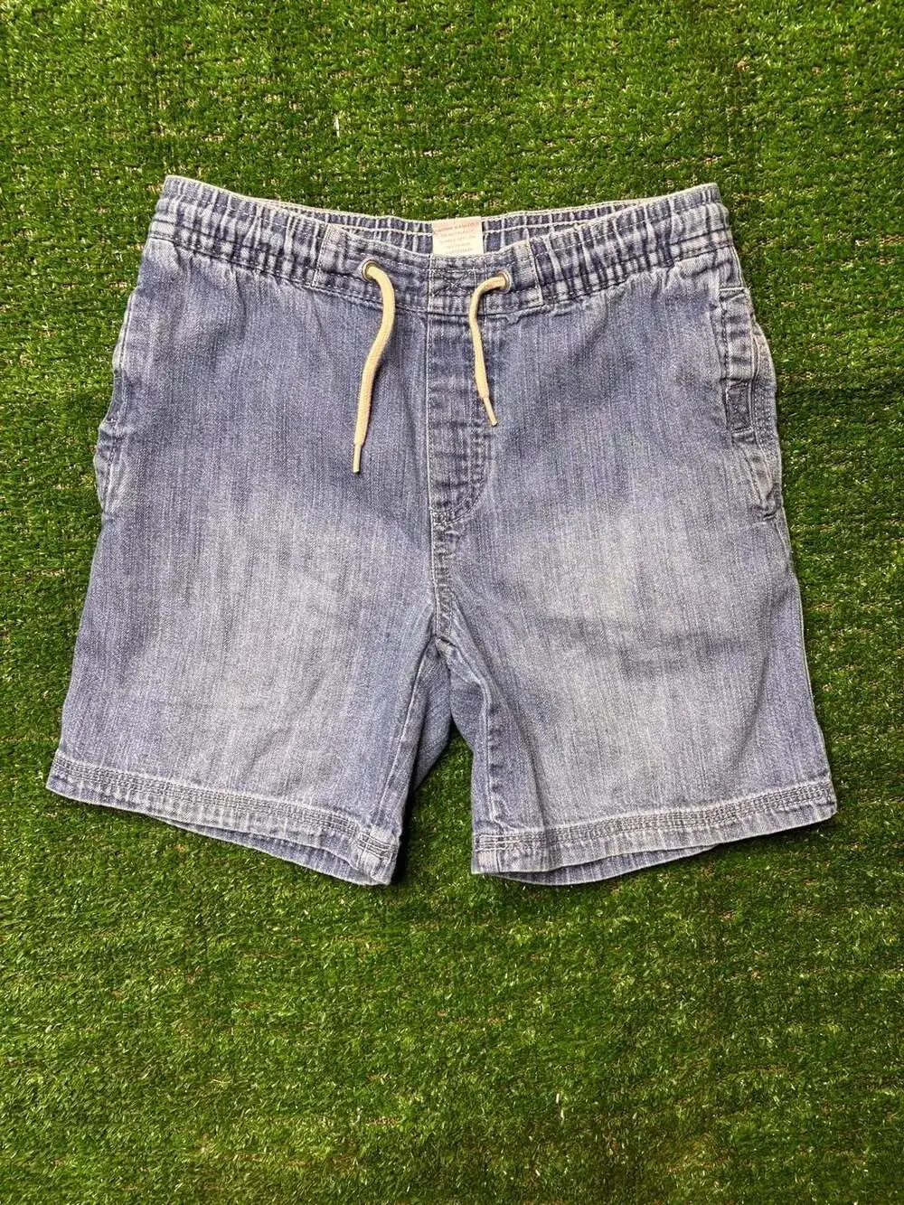 Vintage Y2K 2005 Gymboree Boys Size 6 Light Wash Denim Elastic Waist Shorts